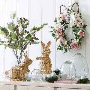 Brand New Pottery Barn Bunny Rose Wreath